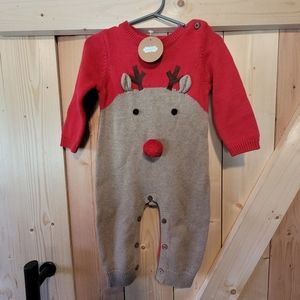 Mudpie Sweater Reindeer Onesie